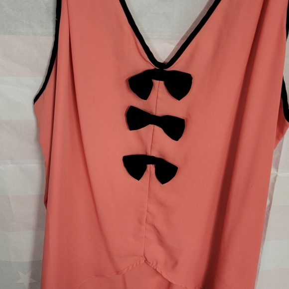 Julie's Closet Peachy Orange Sleeveless Bow Back - Picture 4 of 8